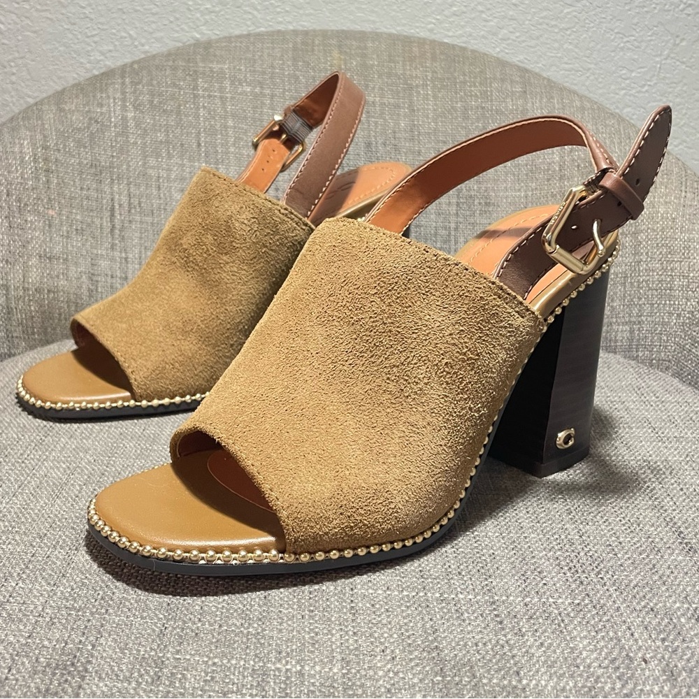 Coach c2923 Maxinne heel sandals open toe shoe size 5